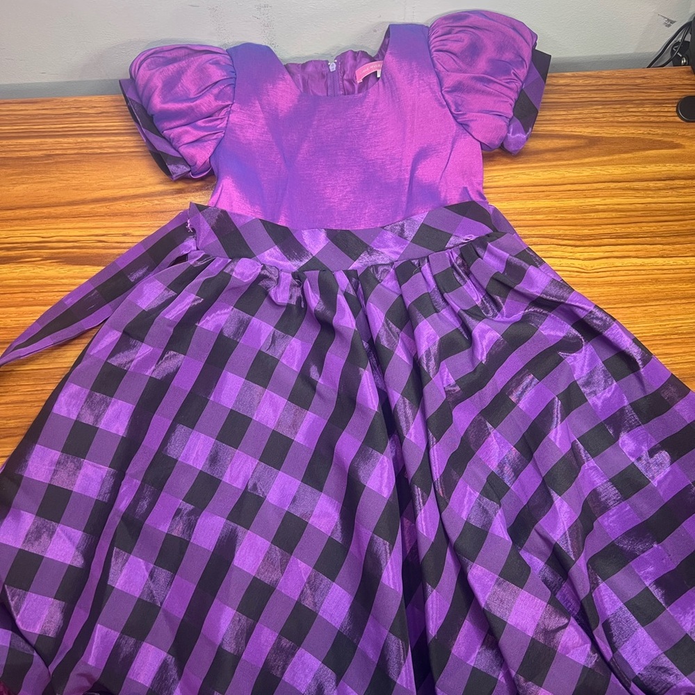 Elegant Kids Formal Dress in Purple and Black - Picture 2 of 9